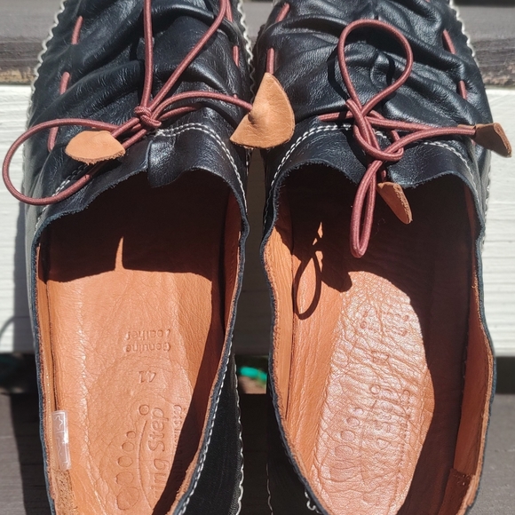 Spring Step Leather Loafer Slipon Black Berna-B Womens Size EU 41 US 10 - Picture 4 of 7